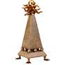 3_Leda 32" High Modern Cream Patina Tapered Pyramid Table Lamp more views