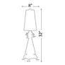 4_Leda 32" High Modern Cream Patina Tapered Pyramid Table Lamp more views