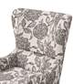 Leda Gray Multi-Color Swoop Wingback Accent Chair