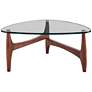 1_Ledell 35 1/2" Wide Walnut Ash Wood and Glass Modern Coffee Table