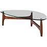 4_Ledell 52 1/4" Wide Walnut Ash Wood and Glass Modern Coffee Table more views