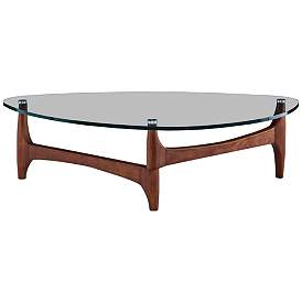 Image3 of Ledell 52 1/4" Wide Walnut Ash Wood Coffee Table more views