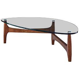 Image4 of Ledell 52 1/4" Wide Walnut Ash Wood Coffee Table more views