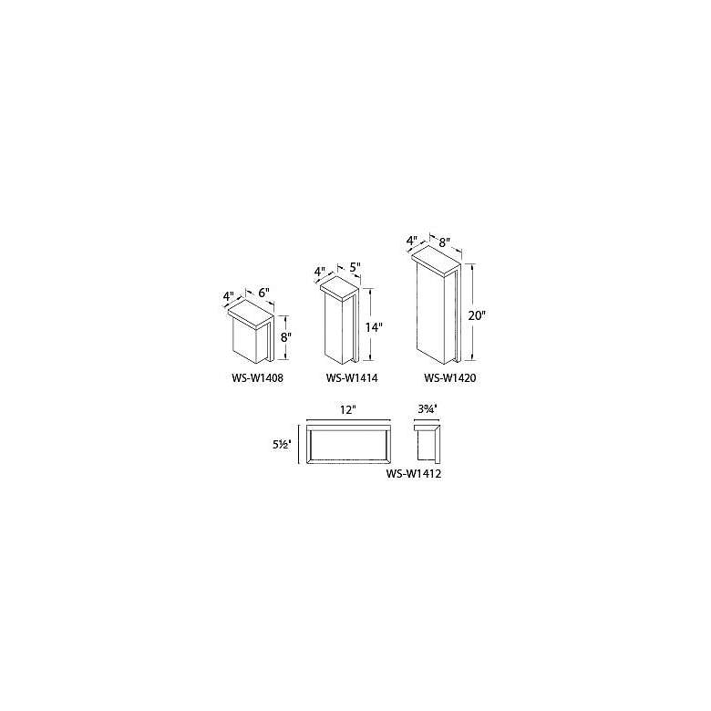 Image 2 Ledge 14"H x 5"W 1-Light Outdoor Wall Light in Black more views