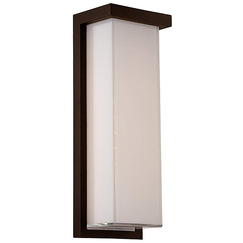 Image 1 Ledge 14"H x 5"W 1-Light Outdoor Wall Light in Bronze