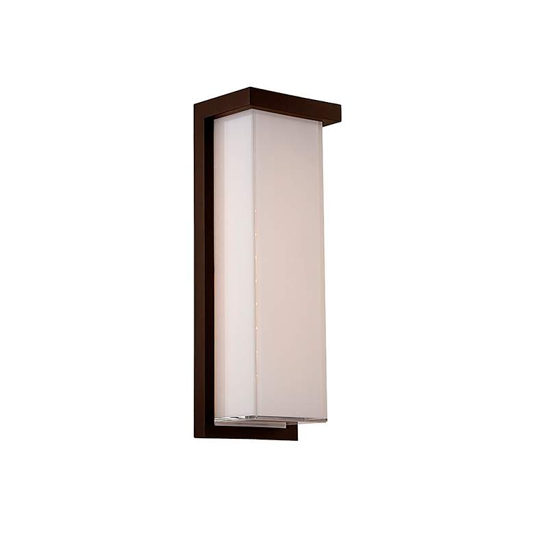 Image 1 Ledge 14"H x 5"W 1-Light Outdoor Wall Light in Bronze
