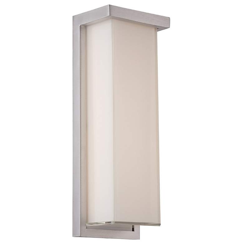 Image 1 Ledge 14"H x 5"W 1-Light Outdoor Wall Light in Brushed Aluminum