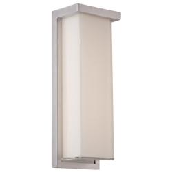 Ledge 14&quot;H x 5&quot;W 1-Light Outdoor Wall Light in Brushed Aluminum