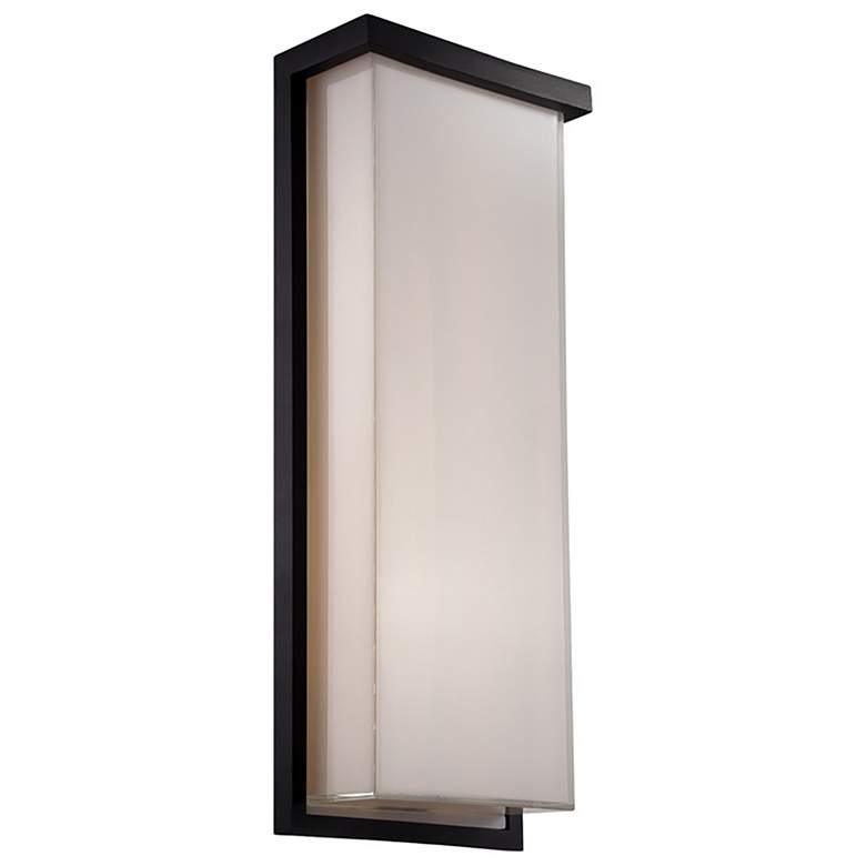 Image 1 Ledge 20 inchH x 8 inchW 1-Light Outdoor Wall Light in Black