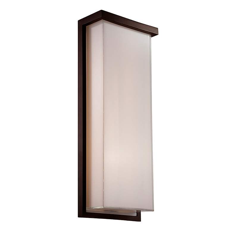 Image 1 Ledge 20 inchH x 8 inchW 1-Light Outdoor Wall Light in Bronze