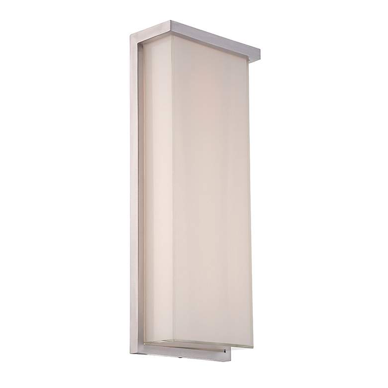 Image 1 Ledge 20"H x 8"W 1-Light Outdoor Wall Light in Brushed Aluminum