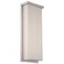 Ledge 20"H x 8"W 1-Light Outdoor Wall Light in Brushed Aluminum