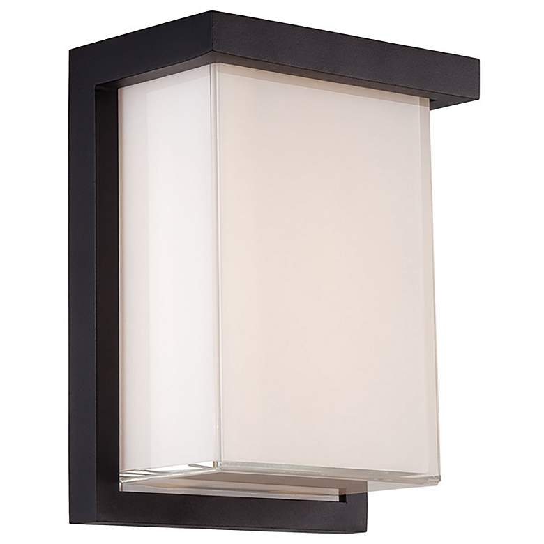 Image 1 Ledge 8"H x 6"W 1-Light Outdoor Wall Light in Black