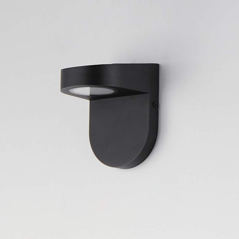 Image 4 Ledge LED Outdoor Wall Sconce Black more views