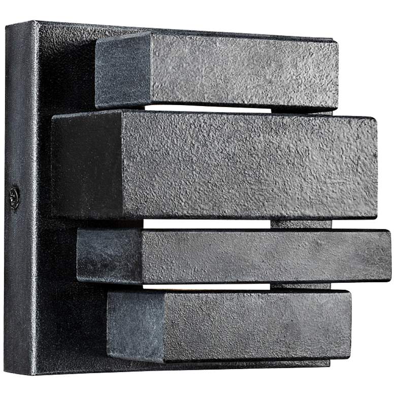 Image 1 Ledgend 5" High Dark Zinc LED Outdoor Wall Light