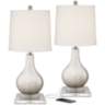 Ledger Mercury Glass Accent USB Table Lamps With 7" Square Risers