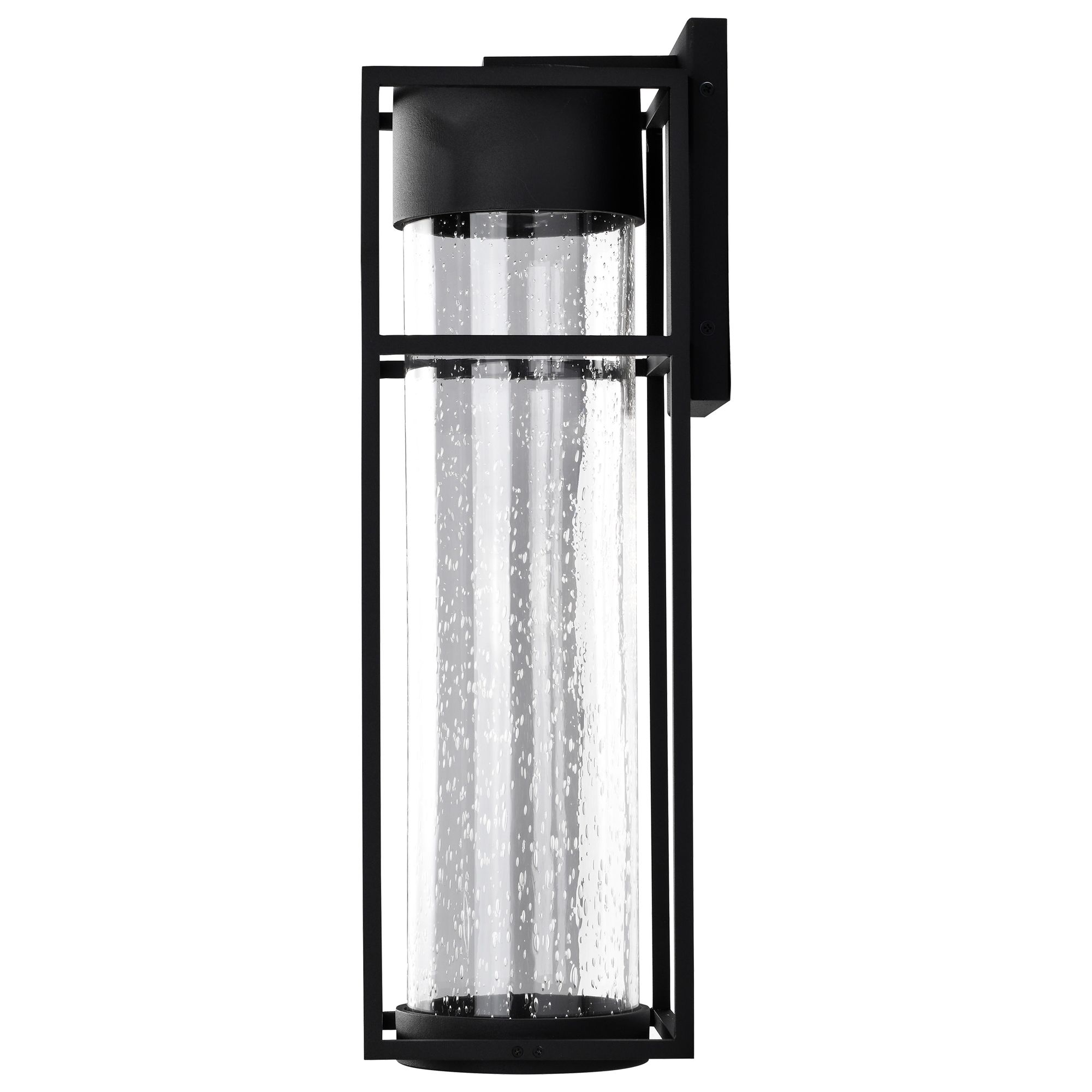Image 3 Ledges; 10W LED; Large Wall Lantern; Matte Black with Clear Seeded Glass more views