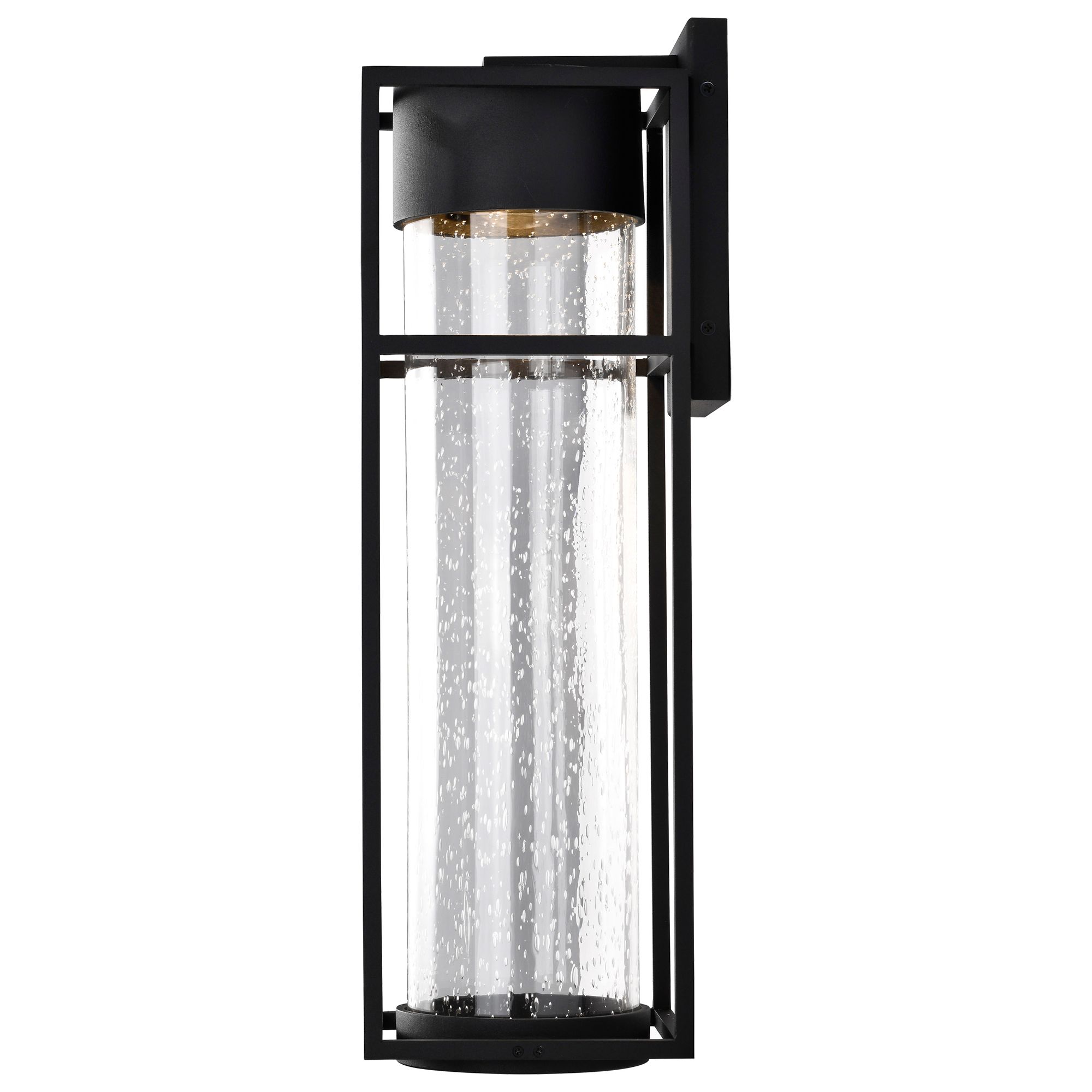 Image 4 Ledges; 10W LED; Large Wall Lantern; Matte Black with Clear Seeded Glass more views