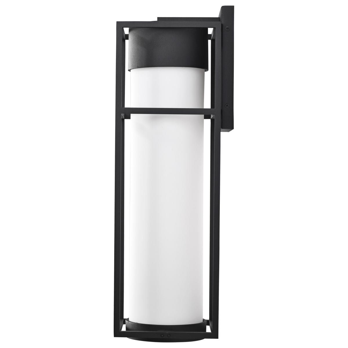 Image 4 Ledges; 10W LED; Large Wall Lantern; Matte Black with White Opal Glass more views