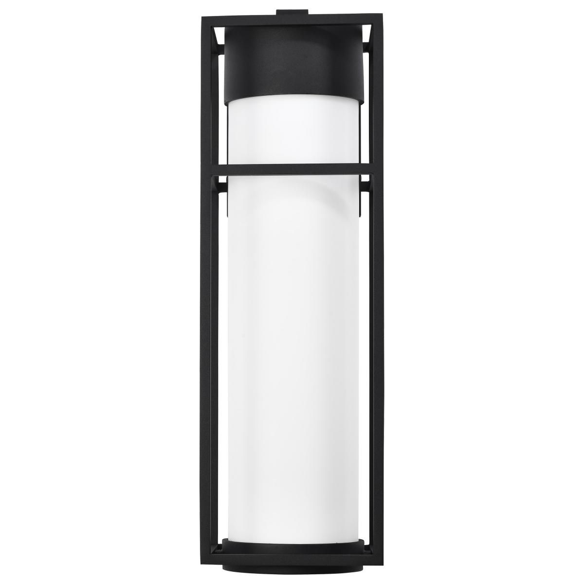 Image 5 Ledges; 10W LED; Large Wall Lantern; Matte Black with White Opal Glass more views