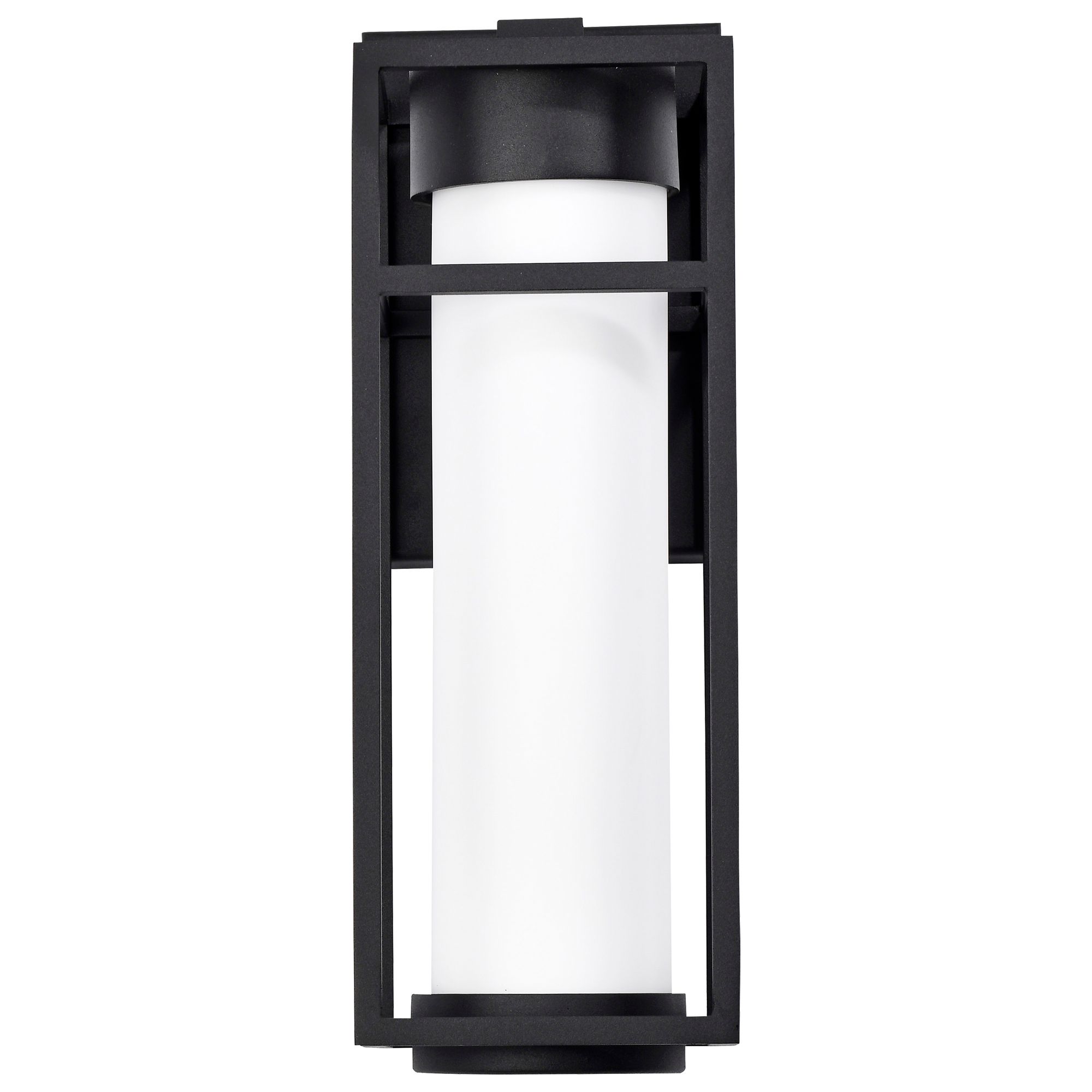 Image 5 Ledges; 6W LED; Medium Wall Lantern; Matte Black with White Opal Glass more views