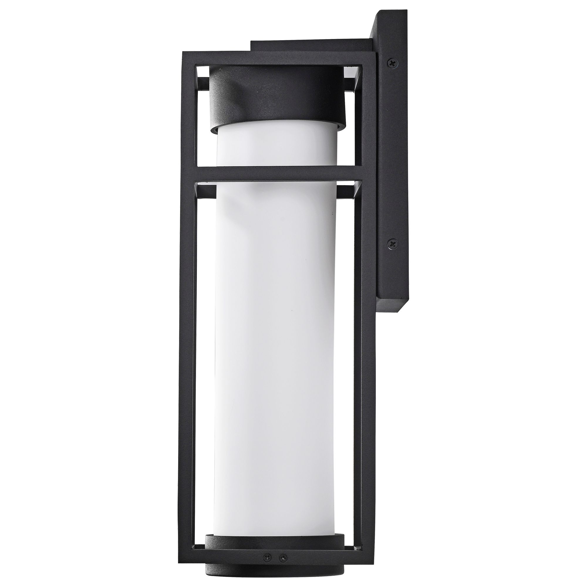Image 7 Ledges; 6W LED; Medium Wall Lantern; Matte Black with White Opal Glass more views