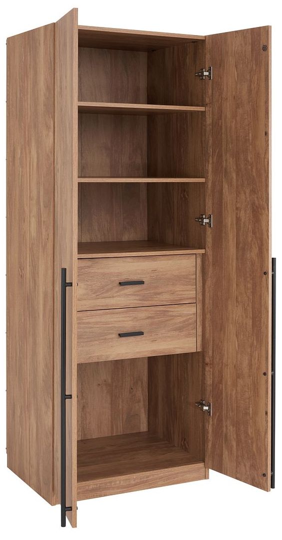 Image 4 Lee 2-Piece Module Wardrobe 1.0 & 2.0 Closet in Golden Brown more views