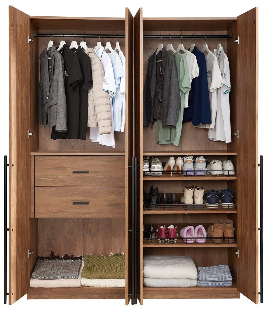 Lee 2-Piece Module Wardrobe 1.0 & 3.0 Closet in Golden Brown