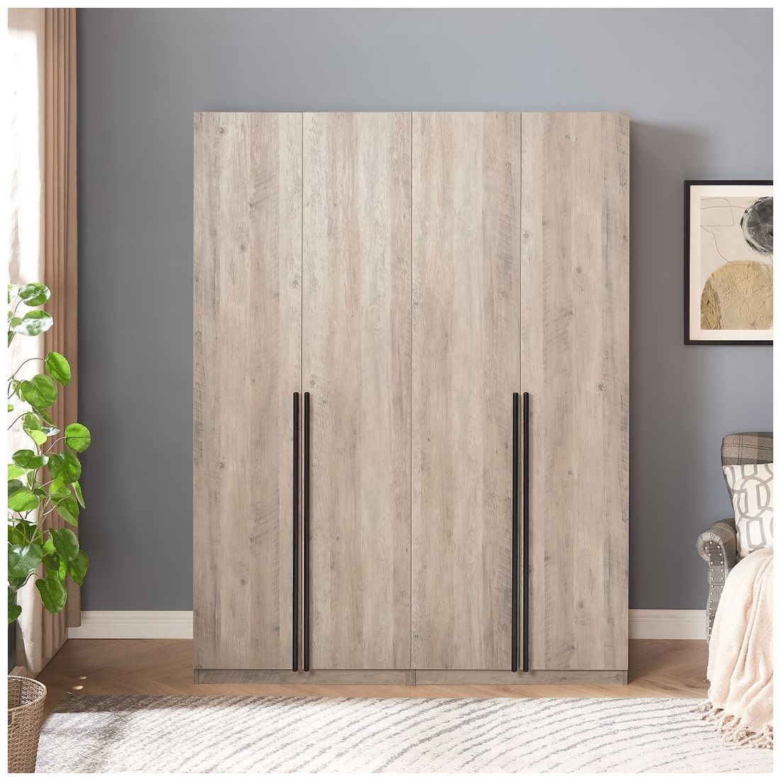 Image 2 Lee 2-Piece Module Wardrobe 1.0 & 3.0 Closet in Rustic Grey more views