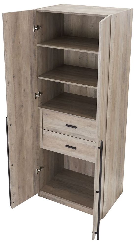 Lee 2-Piece Module Wardrobe 1.0 & 3.0 Closet in Rustic Grey