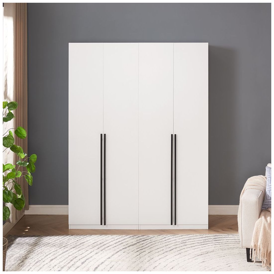 Image 2 Lee 2-Piece Module Wardrobe 1.0 & 3.0 Closet in White more views