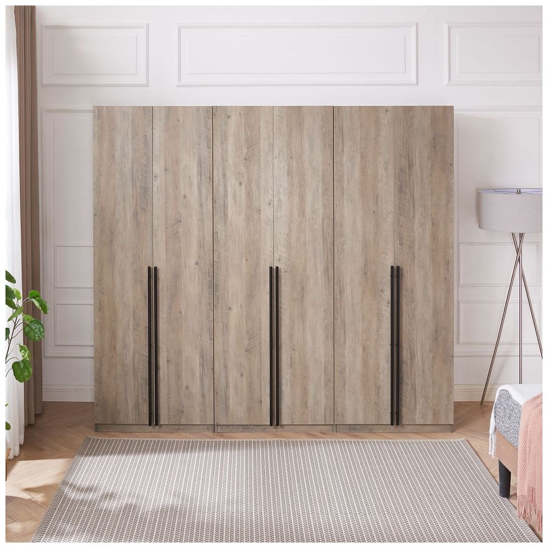 Image 2 Lee 3-Piece Module Wardrobe Closet in Rustic Grey more views