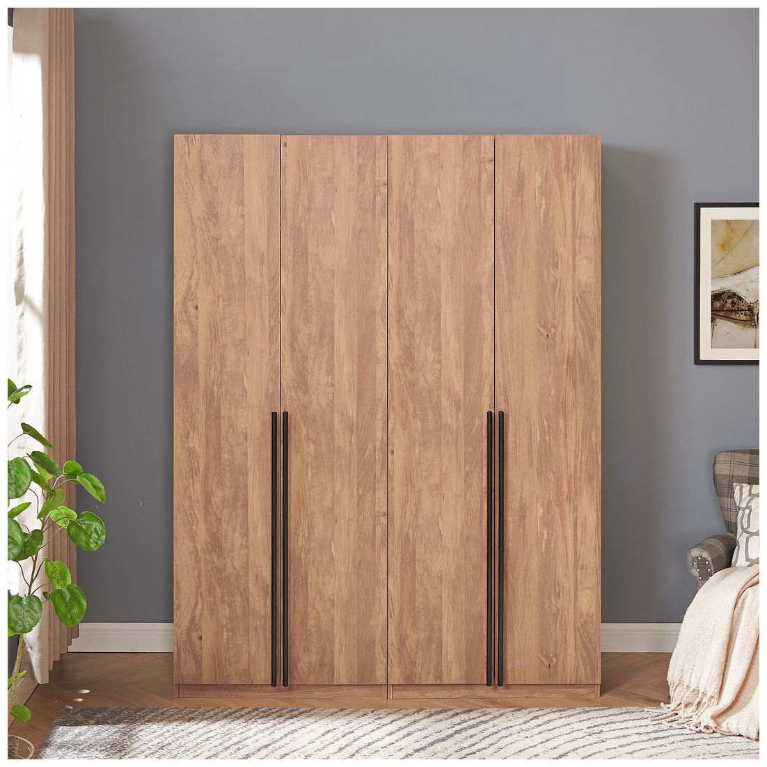 Image 2 Lee Wardrobe Closet 1.0 in Golden Brown - Set of 2 more views