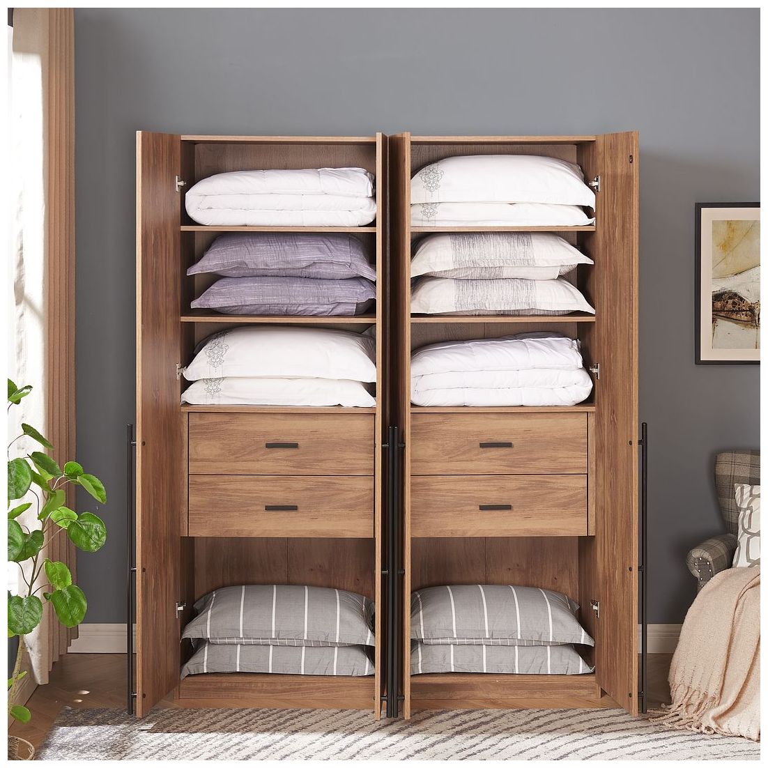 Image 5 Lee Wardrobe Closet 1.0 in Golden Brown - Set of 2 more views
