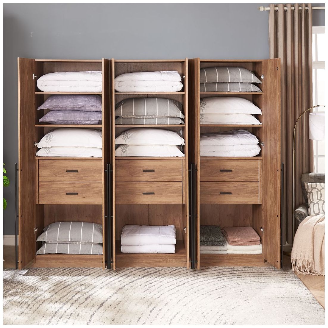 Image 5 Lee Wardrobe Closet 1.0 in Golden Brown - Set of 3 more views