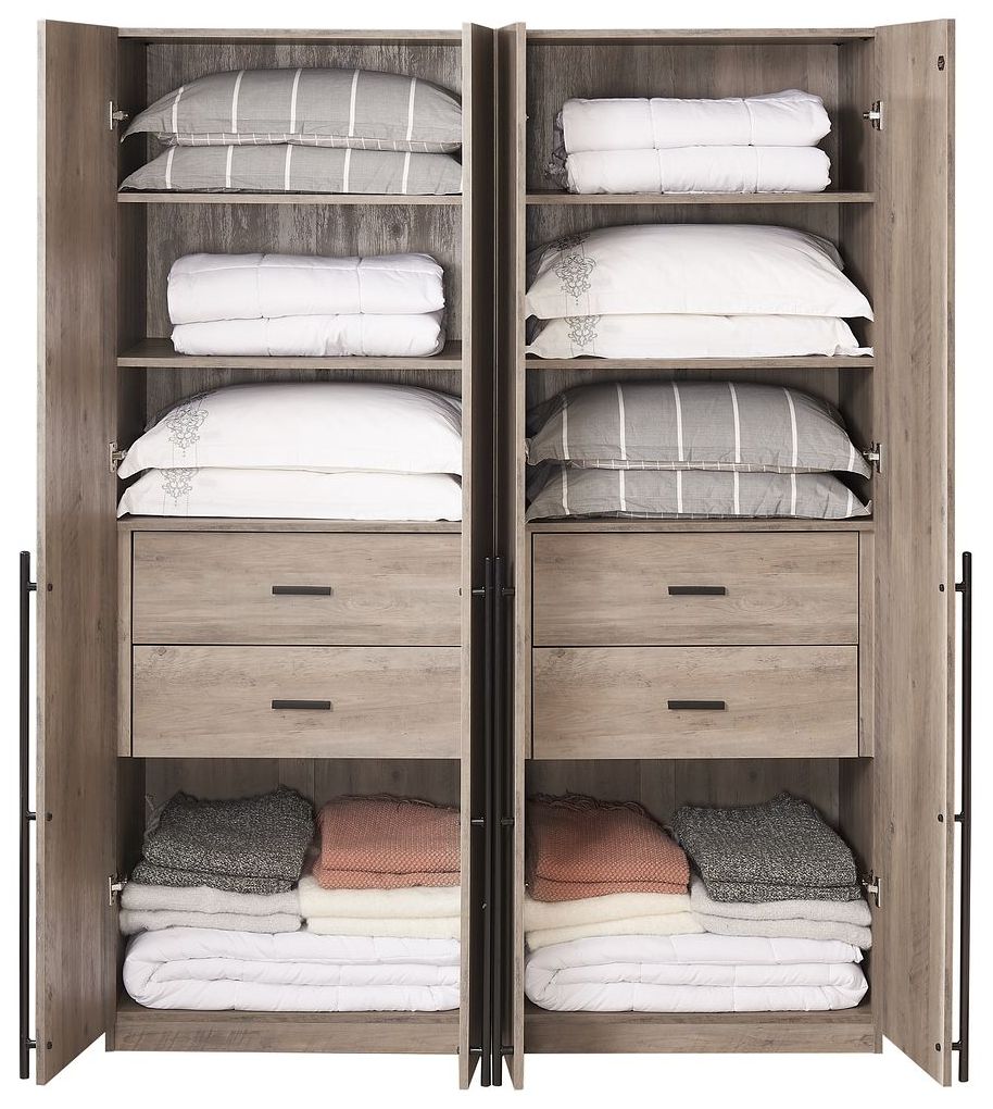 Image 6 Lee Wardrobe Closet 1.0 in Rustic Grey - Set of 2 more views