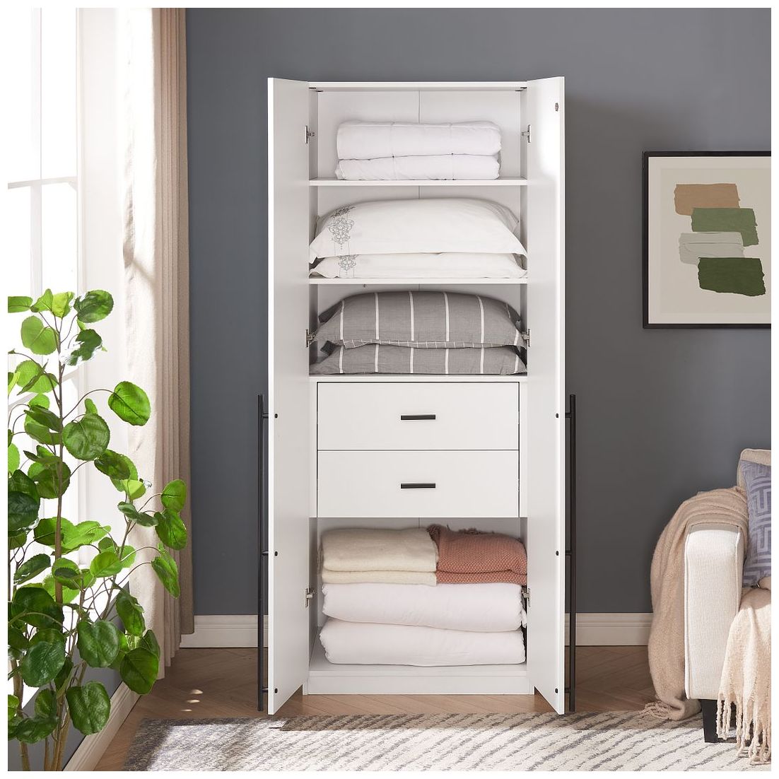 Image 5 Lee Wardrobe Closet 1.0 in White more views