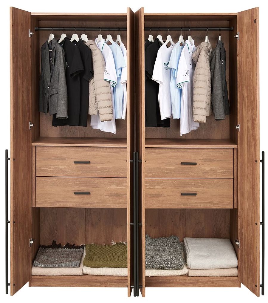 Image 6 Lee Wardrobe Closet 2.0 in Golden Brown - Set of 2 more views