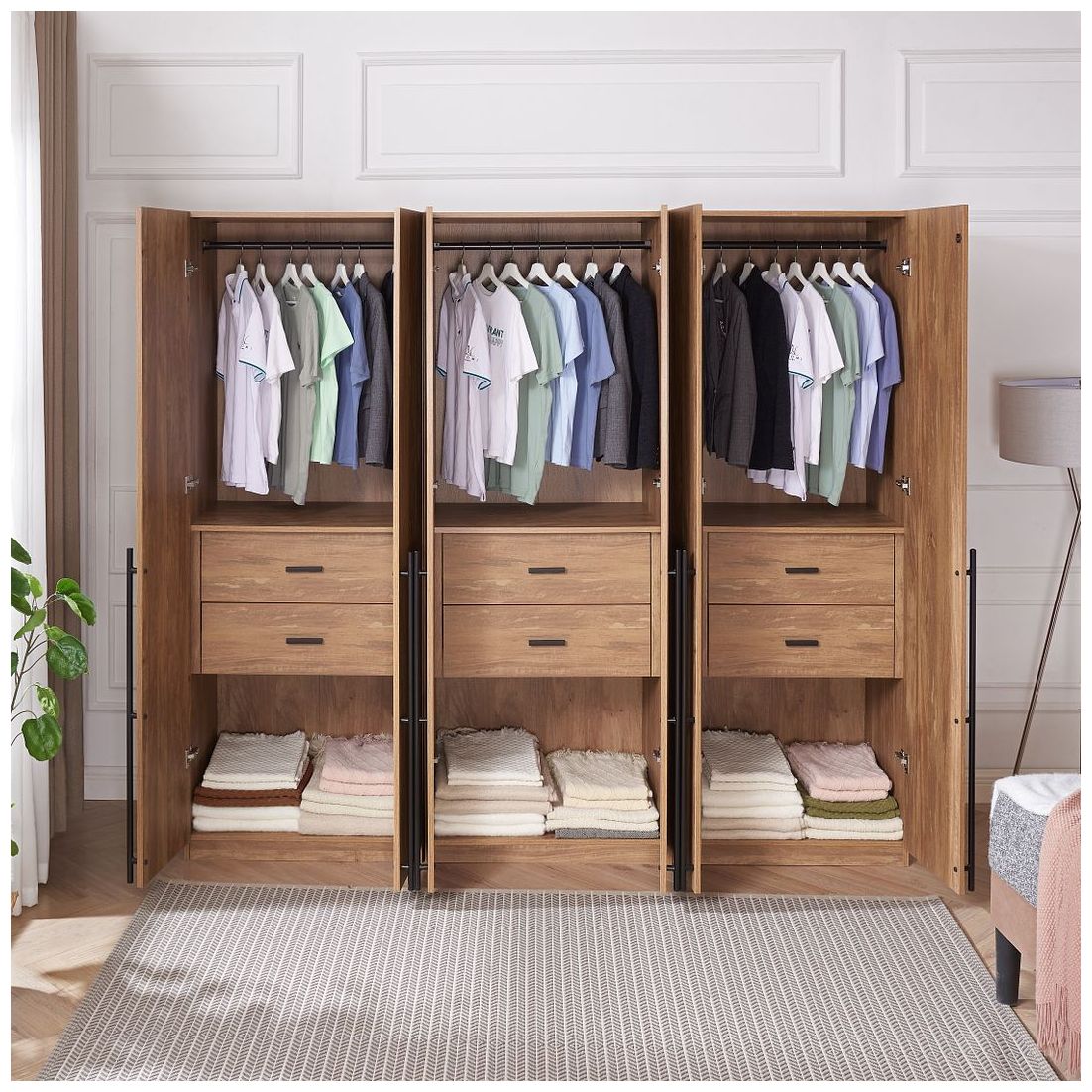 Image 5 Lee Wardrobe Closet 2.0 in Golden Brown - Set of 3 more views