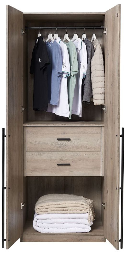 Image 6 Lee Wardrobe Closet 2.0 in Rustic Grey more views