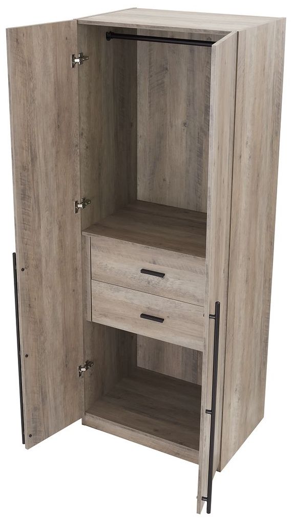 Lee Wardrobe Closet 2.0 in Rustic Grey