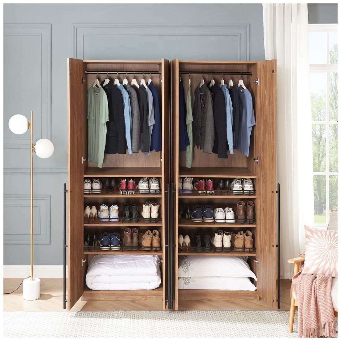 Image 5 Lee Wardrobe Closet 3.0 in Golden Brown - Set of 2 more views
