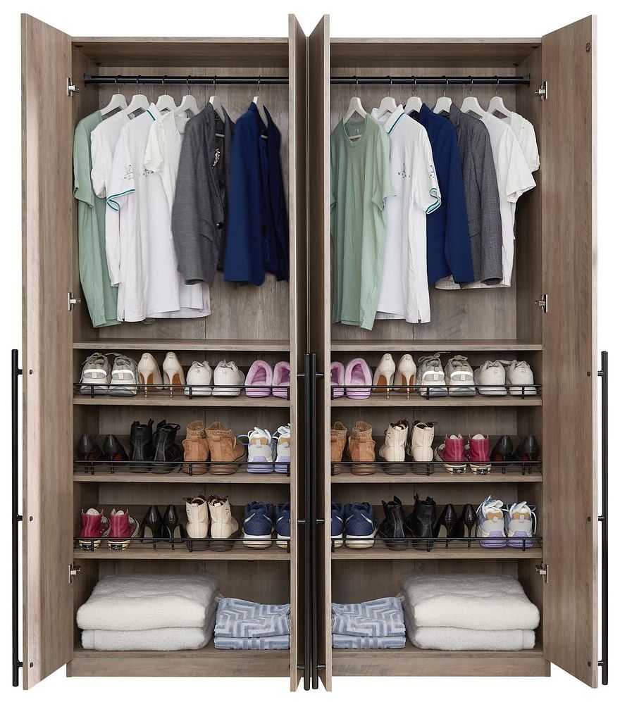 Image 6 Lee Wardrobe Closet 3.0 in Rustic Grey - Set of 2 more views