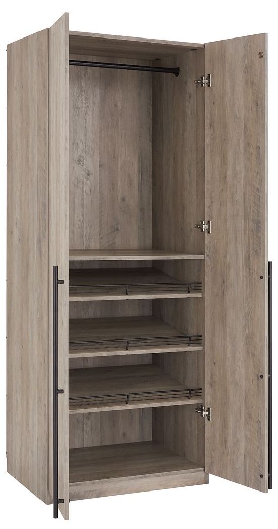 Image 6 Lee Wardrobe Closet 3.0 in Rustic Grey more views