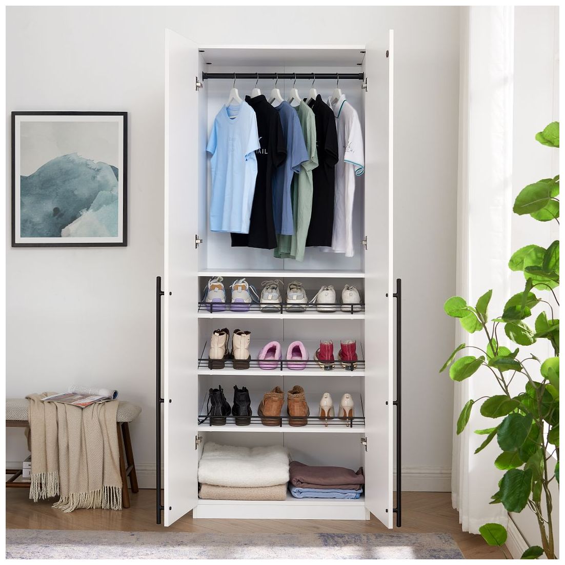 Image 5 Lee Wardrobe Closet 3.0 in White more views