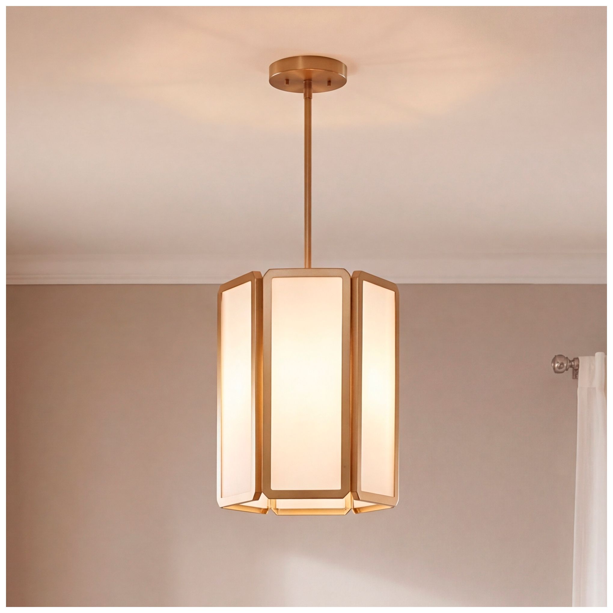 Thumbnail1 of Leeds 3-Light Pendant in Warm Brass