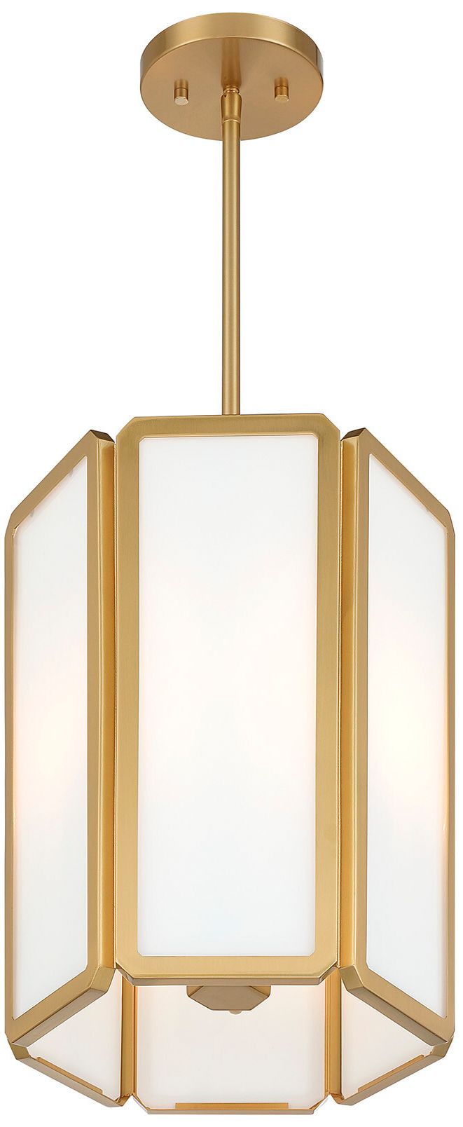 Leeds 3-Light Pendant in Warm Brass