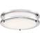 Leeds Satin Nickel 12" Wide LED Ceiling Light