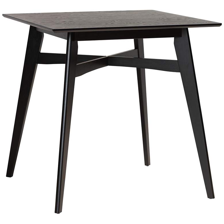 Image 2 Leena 35 1/2" Wide Black Wood Counter Height Pub Table