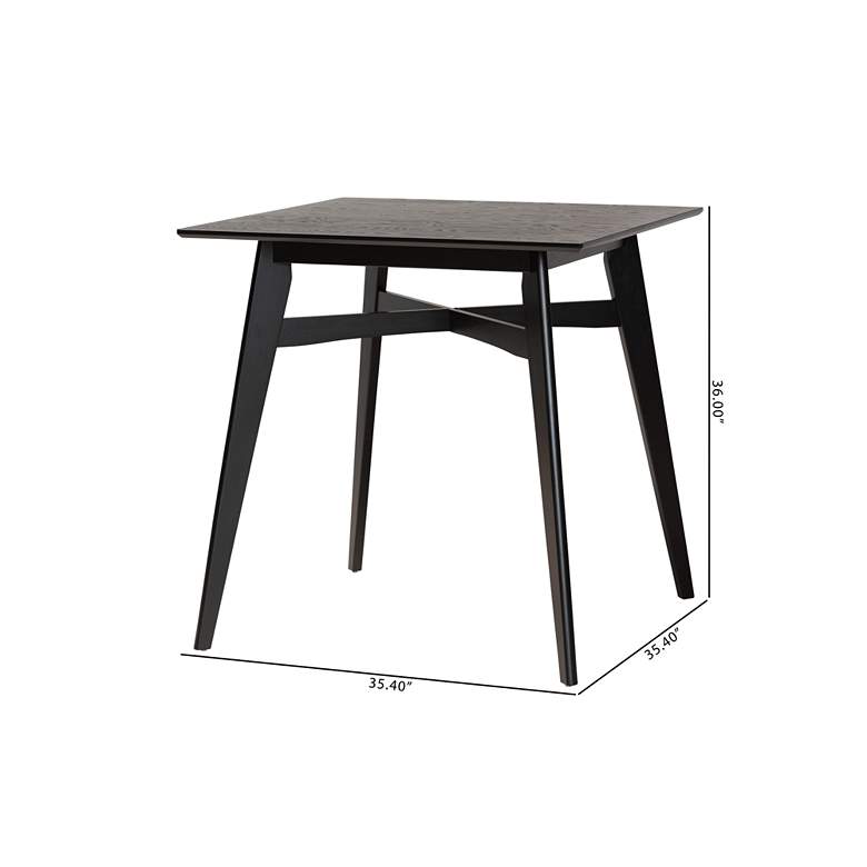 Image 6 Leena 35 1/2" Wide Black Wood Counter Height Pub Table more views